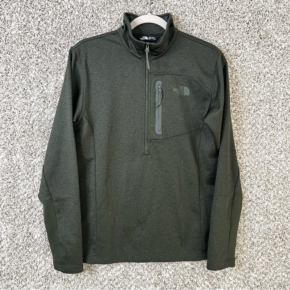 The North Face Jacket Men’s Small Canyonlands Green 1/2 Zip Fleece Pullover